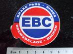 sticker EBC brake pads shoes bremsbelage backen logo, Verzamelen, Verzenden, Zo goed als nieuw, Merk
