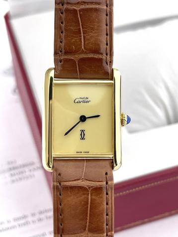 Les Must de Cartier Tank Large Model Ivory Dial No Fig.  beschikbaar voor biedingen