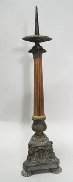 Imposante antieke kandelaar 90 cm hoog, Antiek en Kunst, Ophalen of Verzenden, Overige materialen