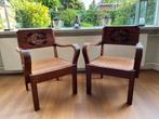 Prachtige set houten antieke Indonesische stoelen, Ophalen