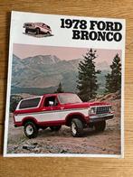 Ford Bronco autofolder 1978 brochure VS, Ophalen of Verzenden, Gelezen, Ford