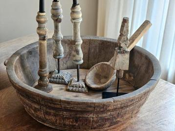 Gave grote houten olijfbak  - kaasmal  - bak beschikbaar voor biedingen
