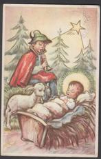 Kerst Kerstmis Lammetje Herder maakt muziek bij de Kribbe, Verzenden, 1940 tot 1960, Gelopen, Overige thema's