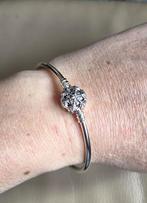 Zilveren (925) PANDORA armband / slavenarmband / bangle, Sieraden, Tassen en Uiterlijk, Armbanden, Ophalen, Met edelsteen, Zo goed als nieuw