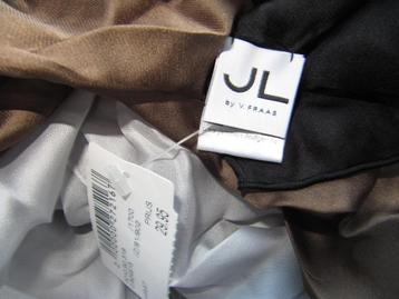 NIEUW JL by Fraas sjaal shawl zijde zwart bruin kit langwerp beschikbaar voor biedingen