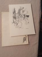 12 tekeningen Het Parool Peter van Straaten Compleet in map, Antiek en Kunst, Ophalen
