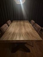 Eetkamerset met 4 stoelen, Huis en Inrichting, Tafels | Eettafels, Gebruikt, 100 tot 150 cm, Ophalen of Verzenden, 150 tot 200 cm