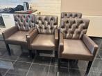 Stoelen 4x brons /choco, Huis en Inrichting, Stoelen, Ophalen of Verzenden, Zo goed als nieuw