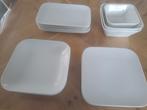 Witte serviesset, Ophalen of Verzenden, Zo goed als nieuw, Porselein, Bord(en)