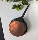 Decoratieve koperen pan steelpan frans antiek koper, Antiek en Kunst, Ophalen of Verzenden