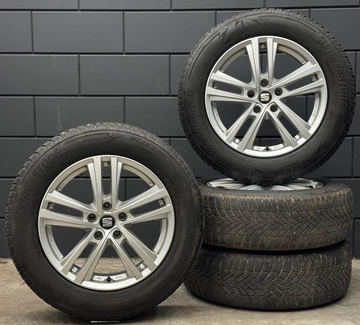17 inch Seat Tarraco Kodiaq 5x112 ET40 Bridgestone 215/65/17, Auto-onderdelen, Banden en Velgen, Banden en Velgen, Winterbanden