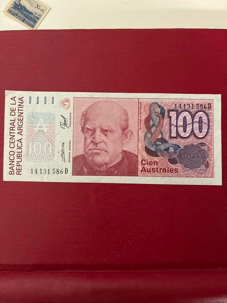 Argentinië 100 Australes Bankbiljet unc, Postzegels en Munten, Bankbiljetten | Amerika, Los biljet, Ophalen of Verzenden