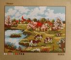 Cado voorbedrukt borduurstramien weiland met koeien 6065, Ophalen of Verzenden, Nieuw, Handborduren, Onderdeel of Toebehoren