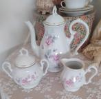 Brocante theepot met roomstel, Ophalen of Verzenden