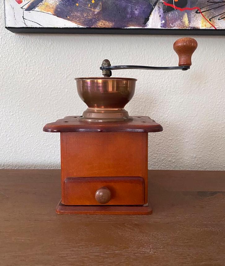 Houten DE koffiemolen - in zeer goede staat, Antiek en Kunst, Antiek | Keukenbenodigdheden, Ophalen of Verzenden