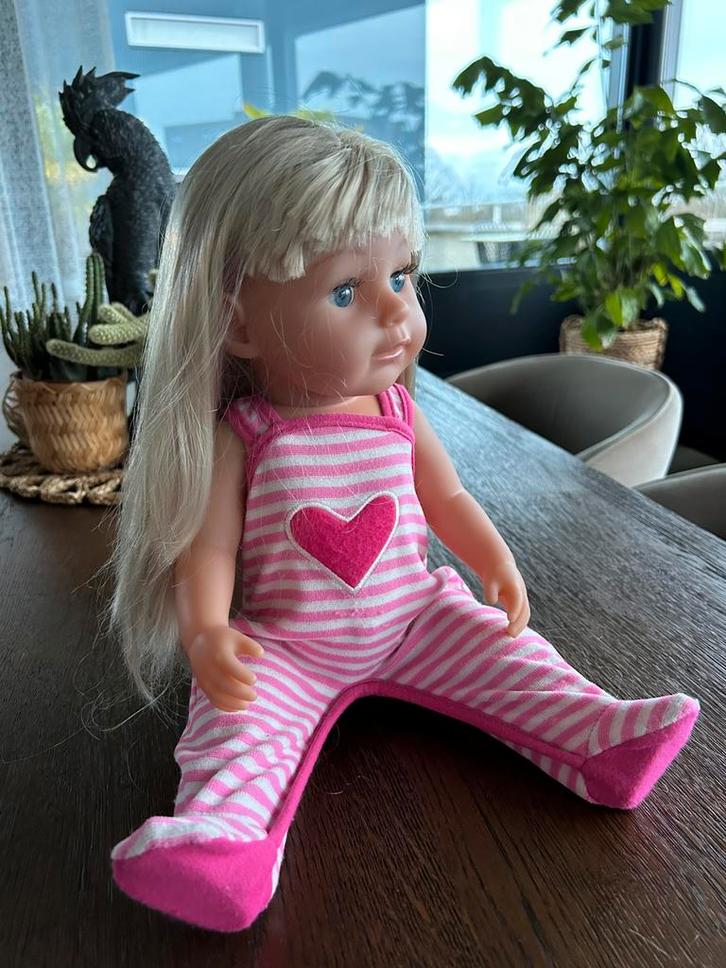 Zapf creation pop zusje met lang blond haar, Verzamelen, Poppen, Zo goed als nieuw, Pop, Ophalen of Verzenden