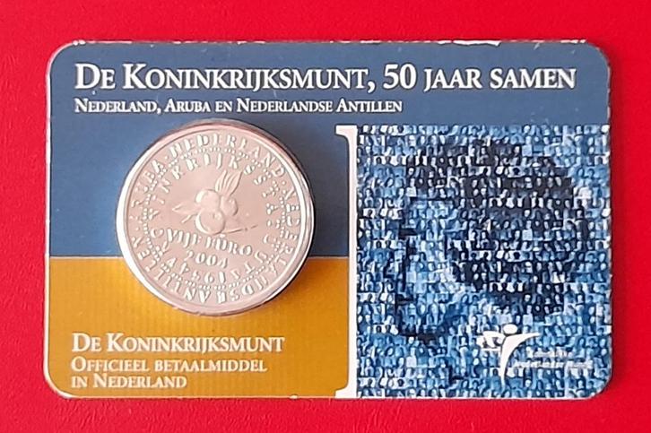 coincard Nederland 5 euro 2004 Koninkrijksmunt zilver, Postzegels en Munten, Munten | Nederland, Setje, Euro's, Koningin Beatrix