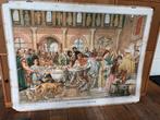 schoolplaat "Aan het hof van Karel de Grote", Antiek en Kunst, Antiek | Schoolplaten, Ophalen, Geschiedenis