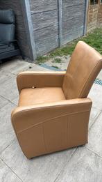 6 stoelen voor aan de eettafel van leer, Huis en Inrichting, Stoelen, Bruin, Leer, Ophalen of Verzenden, Zo goed als nieuw