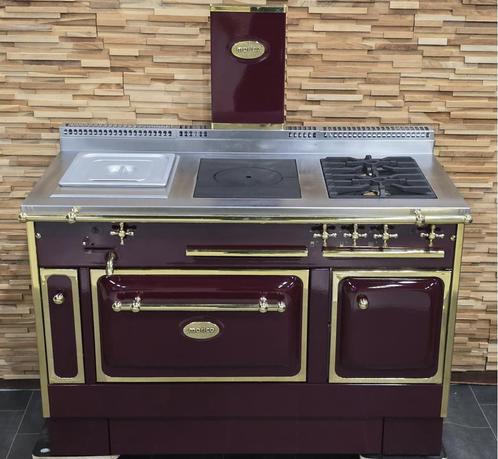 Luxe Fornuis Morice 130cm bordeaux rood messing La Cornue, Witgoed en Apparatuur, Fornuizen, Zo goed als nieuw, Vrijstaand, Gas