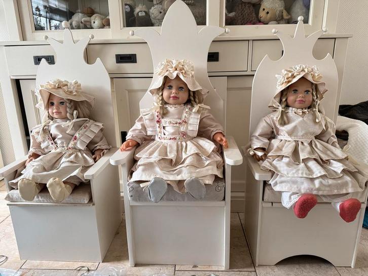 Zapf Creation poppen met stoel en extra kleding, Kinderen en Baby's, Speelgoed | Poppen, Gebruikt, Overige typen, Ophalen