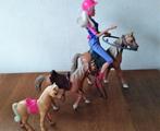 Barbie mattel met 3 paarden incl. accessoires ZGAN, Kinderen en Baby's, Speelgoed | Poppen, Ophalen of Verzenden, Zo goed als nieuw