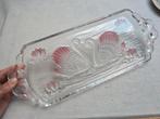 Vintage schaal met zwanen, Huis en Inrichting, Keuken | Servies, Ophalen of Verzenden, Overige stijlen, Glas, Schaal of Schalen