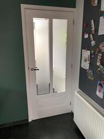 Stompe deur met geslepen melkglas, Ophalen, Gebruikt, 80 tot 100 cm, Binnendeur
