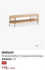 Jysk Sneslev TV Meubel - Eiken Kleur, Ophalen, Zo goed als nieuw, 25 tot 50 cm, Minder dan 100 cm