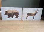 IKEA Houten Wanddecoratie - Beer & Hert, Ophalen of Verzenden, Zo goed als nieuw