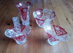 Glas Set Vaas Snoepschaal Rood, Ophalen of Verzenden
