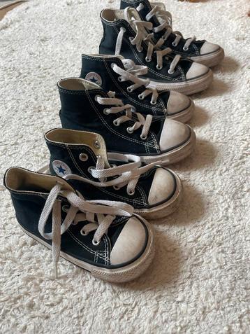 3 paar Converse All Stars - Maat 22, 25, 30 kinderschoenen beschikbaar voor biedingen