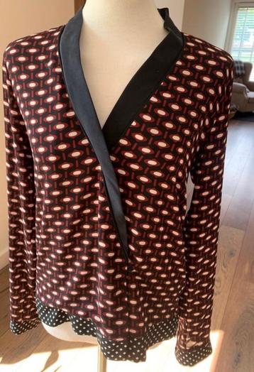 ZARA wikkel blouse zwart rood nieuw XS-S beschikbaar voor biedingen
