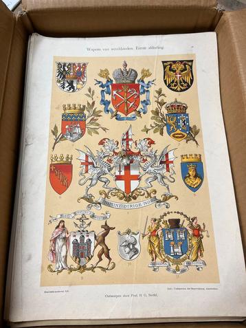 Oude prenten heraldiek beschikbaar voor biedingen