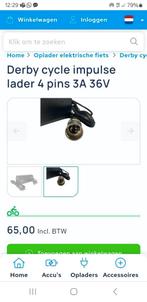 Derby Cycle Impulse Lader 4 Pins 3A 36V, Fietsen en Brommers, Fietsaccessoires | Fietsaccu's, Ophalen of Verzenden, Nieuw