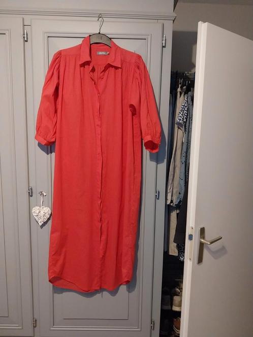 Toffe rode Geisha doorknoopjurk met onderjurk Maat S, Kleding | Dames, Jurken, Zo goed als nieuw, Maat 36 (S), Rood, Onder de knie