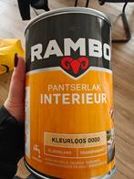 Rambo Pantserlak Interieur Zijdeglans - 1.25L (Bijna vol), Overige kleuren, Ophalen of Verzenden, Zo goed als nieuw, Lak
