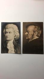 Mozart en Wagner. 2 portretkaarten., Verzenden