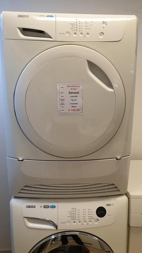 Warmtepompdroger - Zanussi, Witgoed en Apparatuur, Wasdrogers, Zo goed als nieuw, Condens, Voorlader, 8 tot 10 kg, 85 tot 90 cm