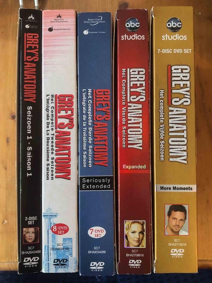 Grey’s Anatomy – seizoen 1,2,3,4,5  (31dvds), Cd's en Dvd's, Dvd's | Tv en Series, Gebruikt, Drama, Vanaf 12 jaar, Ophalen of Verzenden