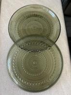 Iittala Kastehelmi schotel mosgroen, Ophalen of Verzenden, Overige stijlen, Kop(pen) en/of Schotel(s), Glas