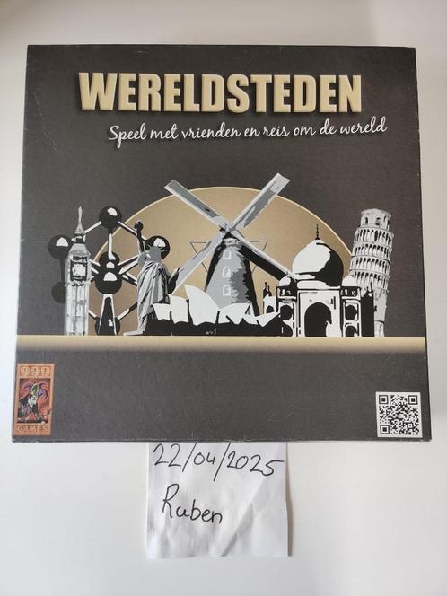 Wereldsteden (999 Games), Hobby en Vrije tijd, Gezelschapsspellen | Bordspellen, Zo goed als nieuw, Een of twee spelers, Drie of vier spelers