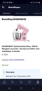 Silvercrest roze keukenmachine, Witgoed en Apparatuur, Keukenmixers, Ophalen of Verzenden, Zo goed als nieuw, 3 snelheden of meer