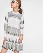 Katoenen ibiza jurk zara wit zwart borduursel boho folklore, Kleding | Dames, Jurken, Maat 38/40 (M), Verzenden, Zo goed als nieuw