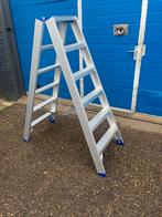 Dubbele trap 2x6 tredes professioneel eurostairs, Doe-het-zelf en Verbouw, Ladders en Trappen, Ophalen, Zo goed als nieuw, Minder dan 2 meter