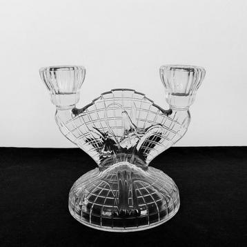 Kandelaar Jeanette Glass Company Art Deco beschikbaar voor biedingen
