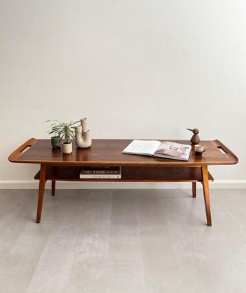 Vintage palissander salontafel, jaren 60/Deens design beschikbaar voor biedingen