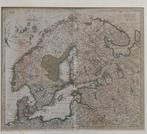 1730 - 18e eeuwse Kaart - Scandinavië - Johann Homann, Antiek en Kunst, Kunst | Etsen en Gravures, Ophalen of Verzenden