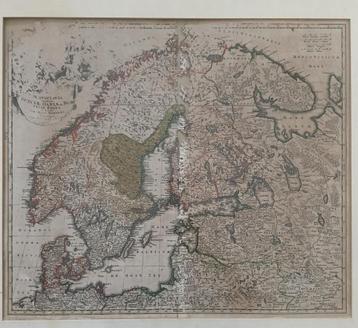 1730 - 18e eeuwse Kaart - Scandinavië - Johann Homann beschikbaar voor biedingen