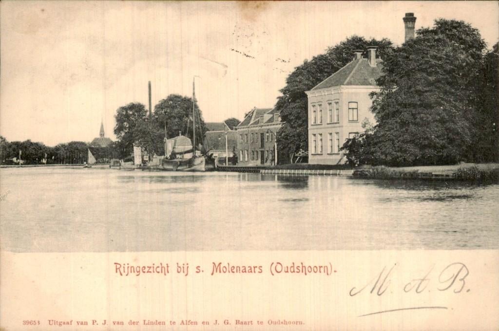 Oudshoorn - Rijngezicht - s. Molenaars, Ophalen of Verzenden, Voor 1920, Gelopen, Zuid-Holland